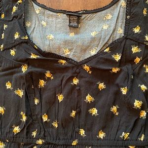 Black floral top